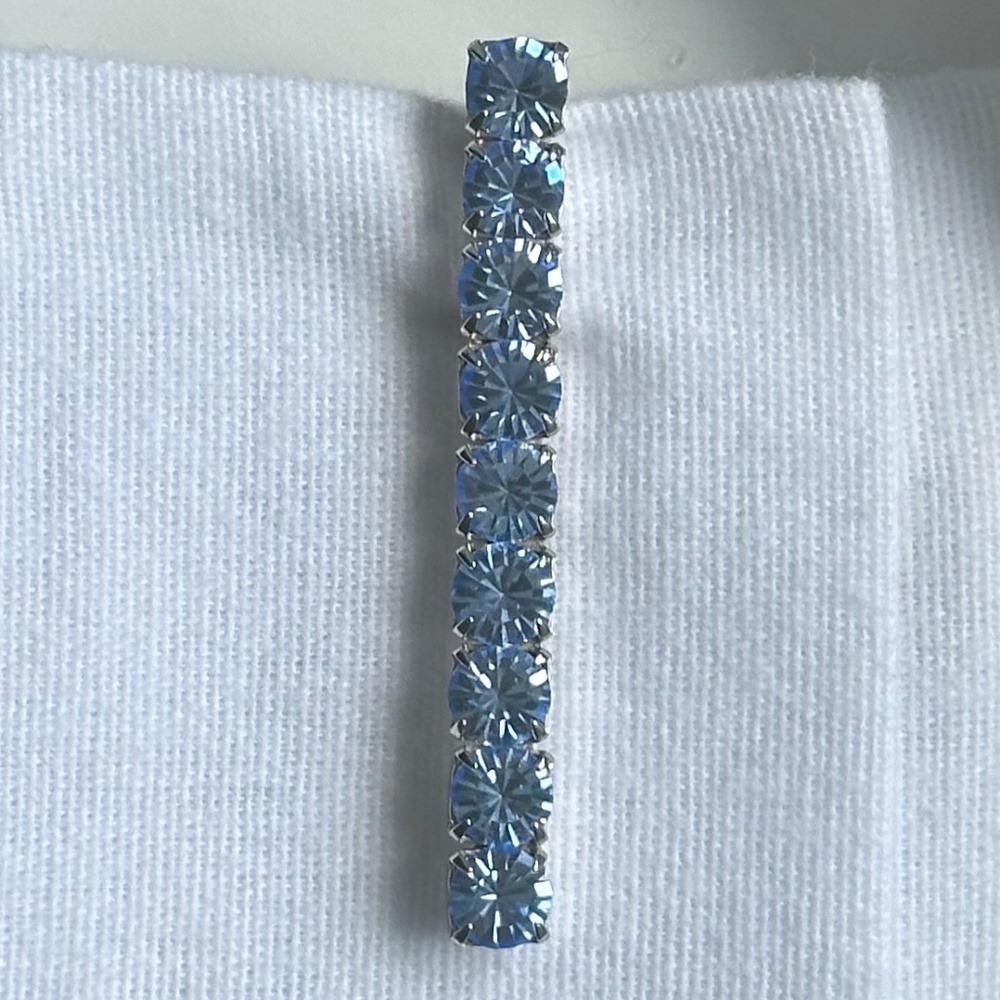 Danny Pollak Light Sapphire Swarovski Crystal Bobby Pin (#1) - 2.5 in. - Picture 8 of 11